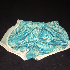 Blue swirled shorts